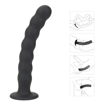 Anal Plug Prostate Massager Sex Products Vaginal Stimulator With Strong Sucker Silicone Bead Dildo Sex