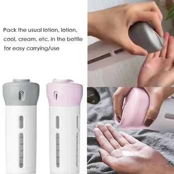 

5pcs/set 4 In 1 Portable Lotion Dispenser Bottle Set Portable Shampoo Bath Foam Transparent Travel Emulsion Bottle