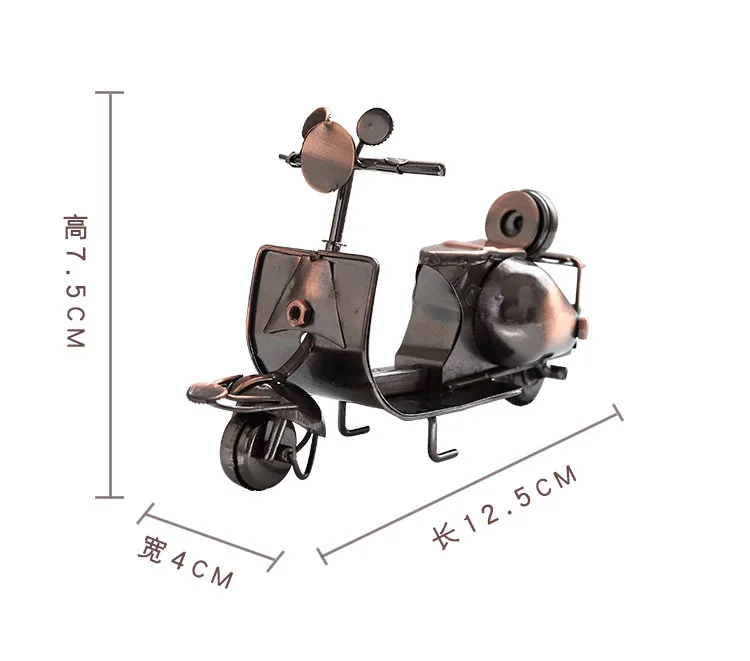 12*5*7,5 см креативные скандинавские миниатюрные железные скутеры украшения ретро мотоцикл модель автомобиля украшения дома аксессуары подарок на праздник