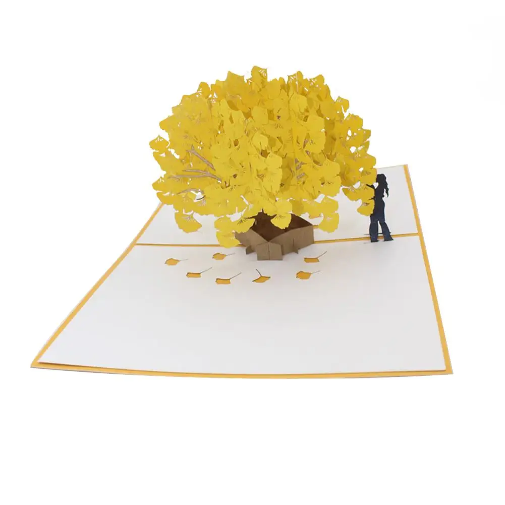  Creative 3D Greeting Card DIY Paper Cut Blessing Card for Holiday Festival Anniversary Valentine's  - 4.00021E+12