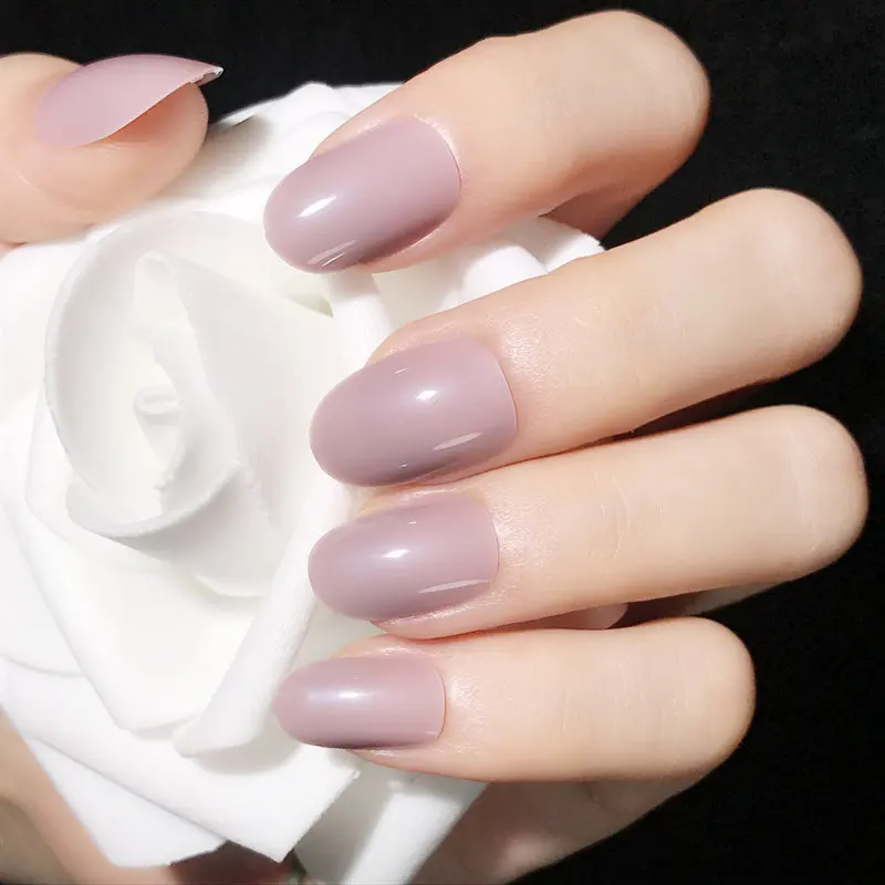 Earth Tones овальные Nep Nagels короткие глянцевые пластмассовые поддельные ногти с клеем, стикер искусственный Im пресс на ногти Pops - Цвет: 26-388-4
