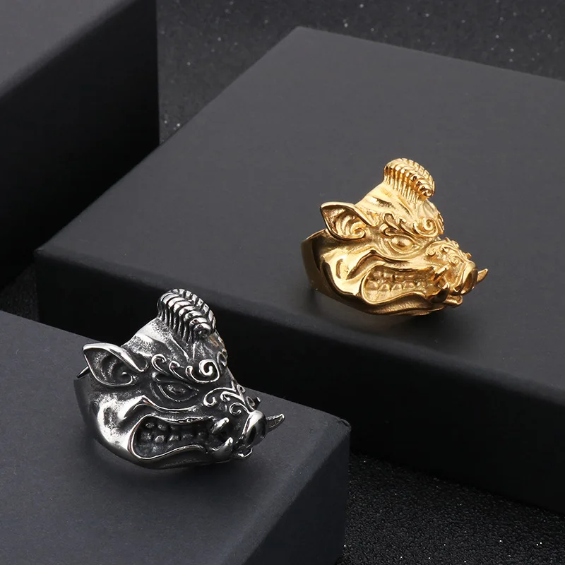 Личность новые ювелирные изделия titanium стали властная мужское кольцо ретро