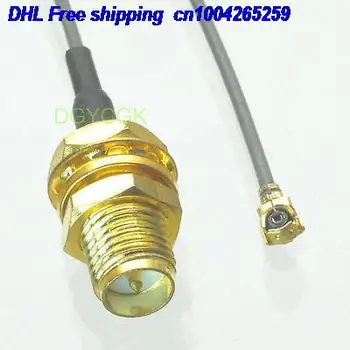 

DHL 100pcs Cable RPSMA female bulkhead to IPX U.fl female 1.13mm Jumper pigtail 6" cable 22j