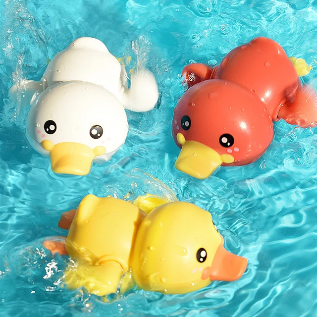 Bath toys Classic Cartoon Animal Cute Animal Duck Wind Up Chain Bathing Clockwork Bathroom Game Water Beach Toys for Kid 1