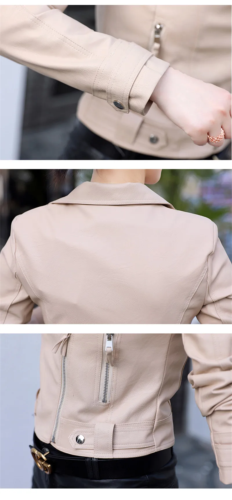 2021 New Autumn Women Pu Leather Jacket Woman Zipper Short Coat Female fashion Punk Bomber Faux Leather Outwear spring  Blazer long puffer coat