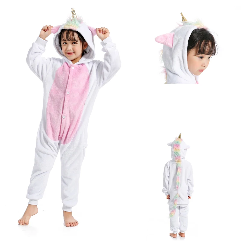 Halloween Children kigurumi Anime Kids Costumes Cosplay Cartoon Animal Sleepwear Unicorn Winter Warm Hooded Halloween Children kigurumi Anime Kids Costumes Cosplay Cartoon Animal Sleepwear Unicorn Winter Warm Hooded