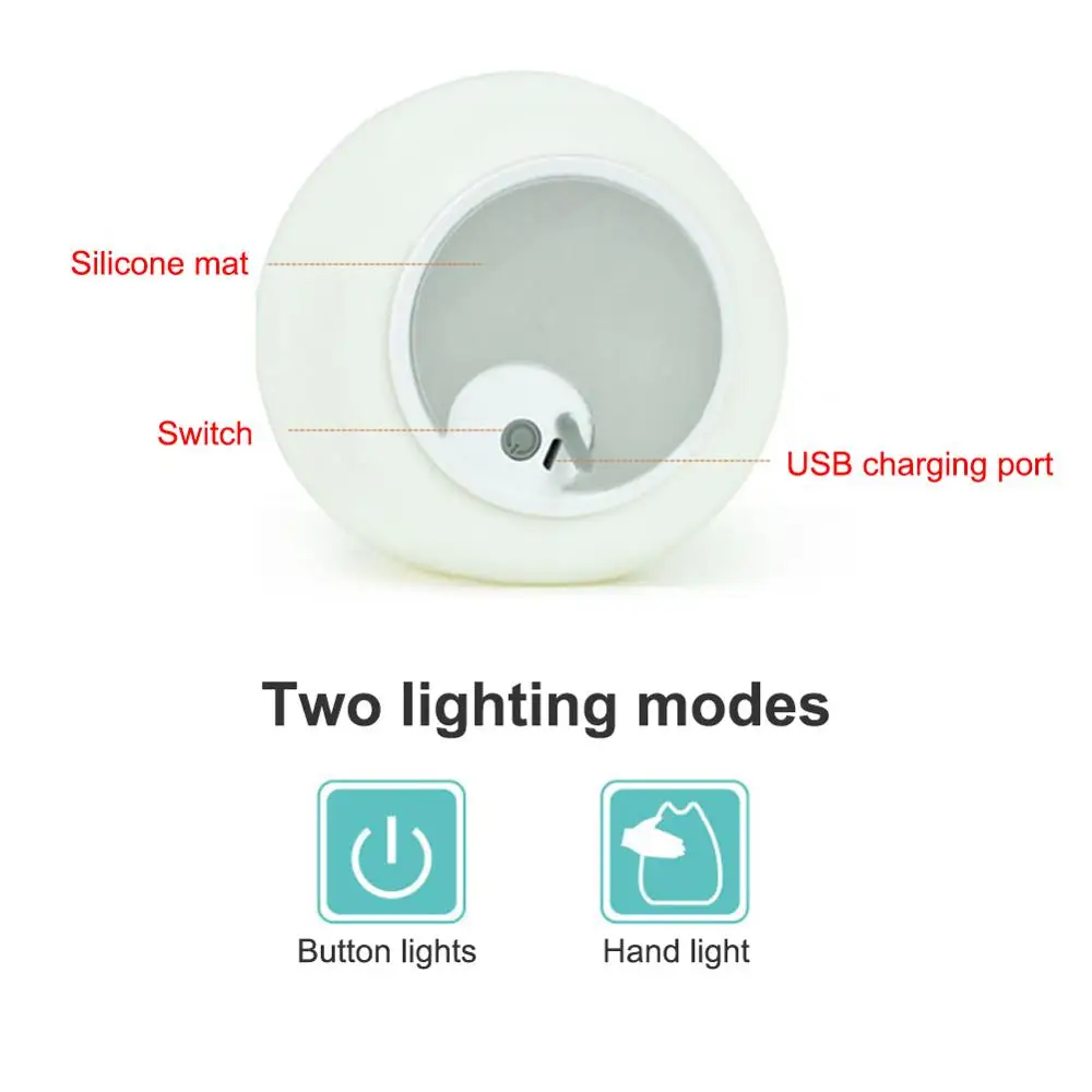 Силиконовый светодиодный Ночной светильник, лампа для спальни с сенсорным датчиком и включением/выключением, ночник для детской комнаты/ванной комнаты, креативный Ночной светильник с кошкой, ing