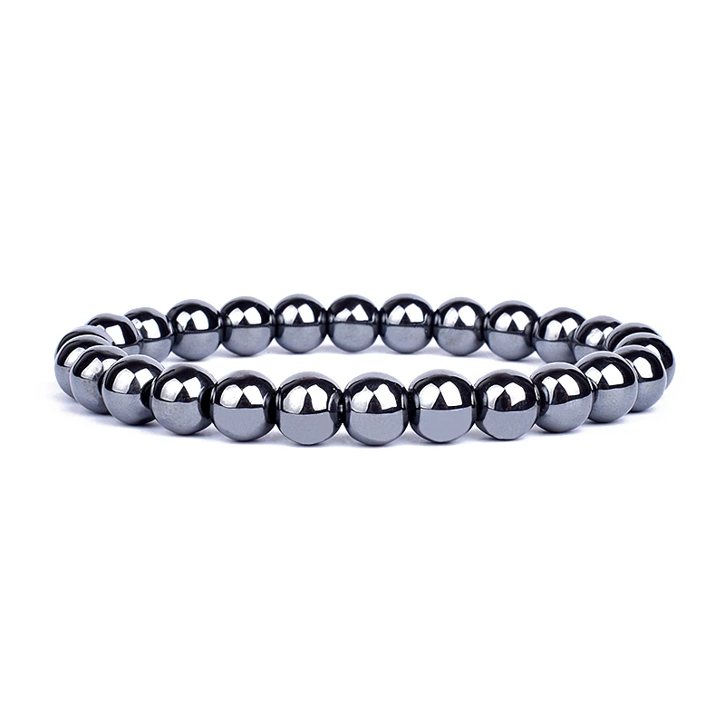 Fashion Energy Hematite Magnetic Bracelets Men Nature Silver color Hematite Charm Bracelets for Women High Polish Energy Jewelry