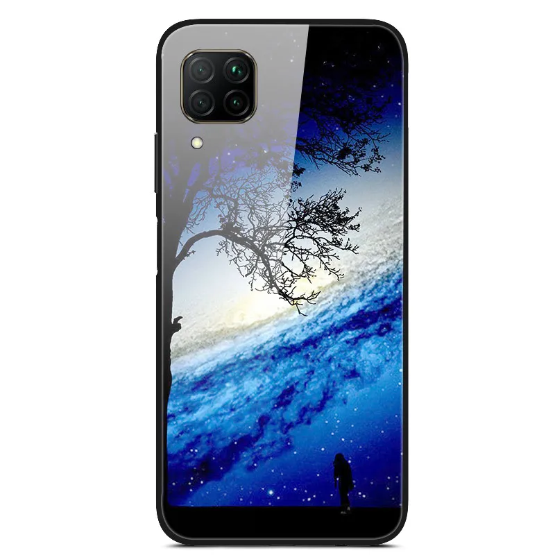 Tempered Glass Case For Huawei P40 Lite Case Glass Back Cover For Honor 9S Case For Huawei P40 lite Case Nova 7i Nova 6 se Funda cute huawei phone cases Cases For Huawei