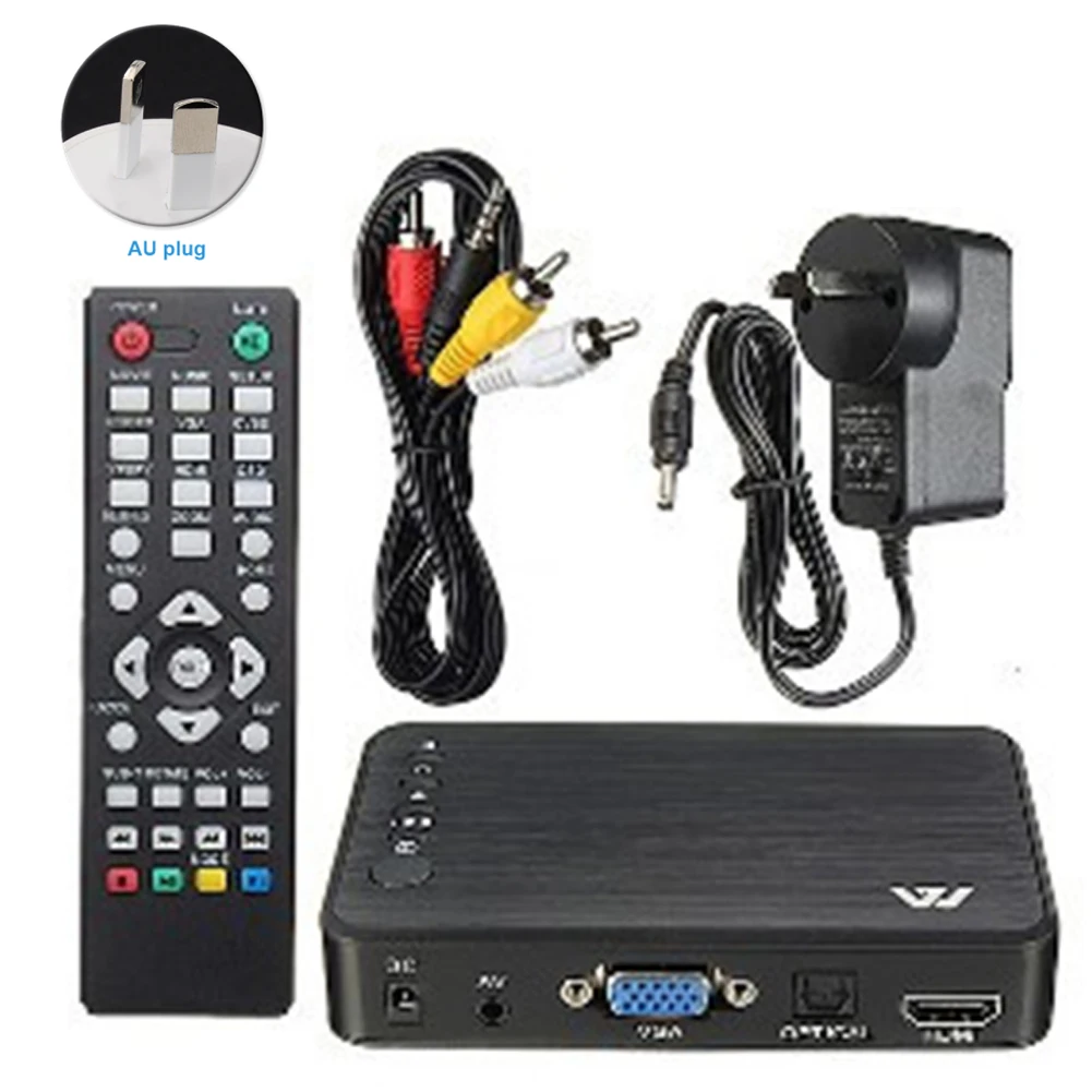 ЖК дисплей VGA Plug And Play Аудио HDMI пульт дистанционного управления оптический выход HD USB внешнее устройство карта вставить видео Автомобильный медиаплеер - Цвет: AU
