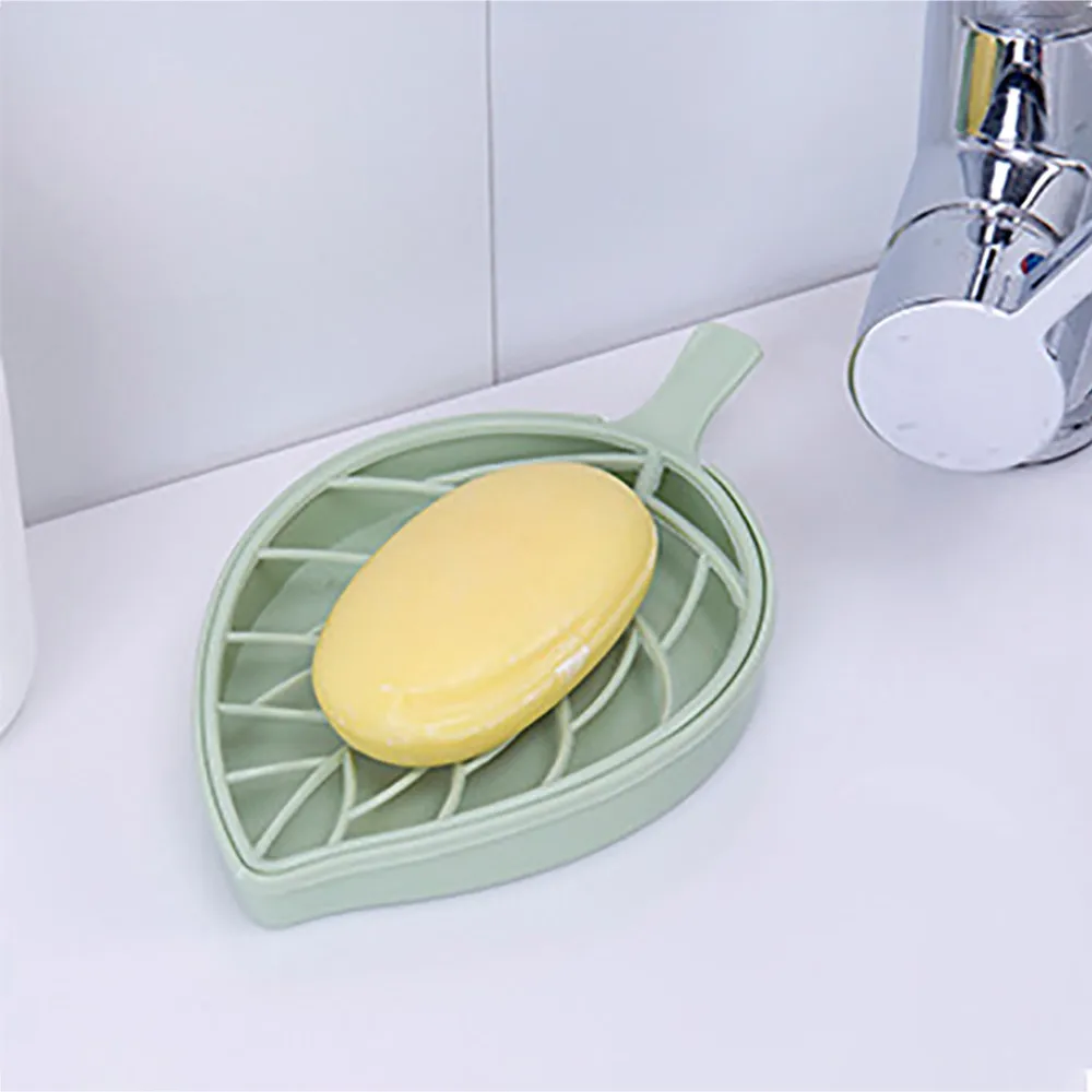 

Leaf Shape Soap Box Dish Storage Plate Tray Holder Case Container Carry Soap Box Container For Bath Shower Plate Bathroom #13