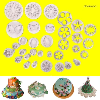 

33PCS Kitchen Baking Cake Decor Tools Sets DIY Cookies Mold Pastry Cutters Fondant Mould Sugar Craft