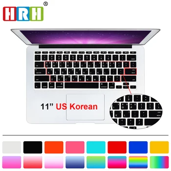 

HRH Korean 100pcs Language Keyboard Cover Protector Silicone Skin Protective Film For Mac Book Air 11.6 A1465 A1370 US Version