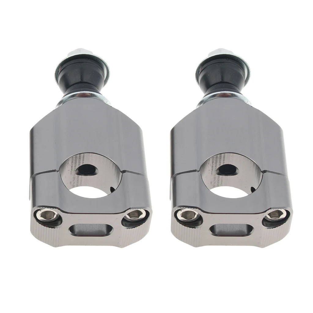

2pcs CNC Motorcycle Handlebar Mount Riser Clamp Aluminium Universal for 7/8″ 22mm 1 1/8" 28mm