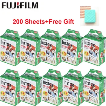 

Fujifilm Instax Mini Film White 10-200 Sheets For FUJI Instant Photo Camera Mini 9 Mini 8 7s 70 90 + Free Photo Album Card Bag