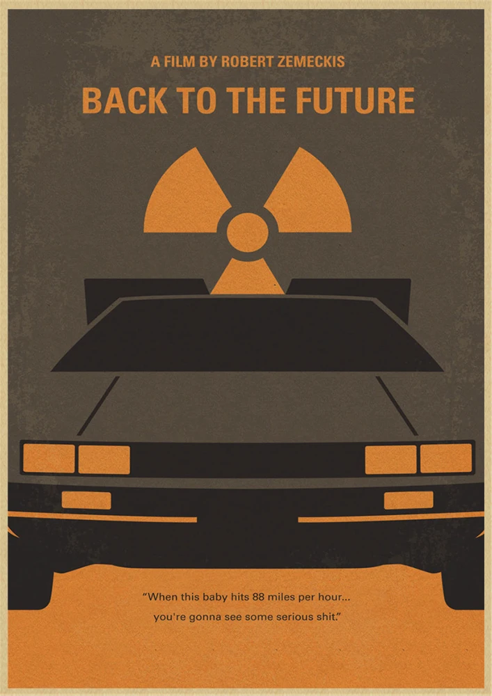 Classic Sci-fi Movie Back to The Future Retro Kraft Poster Wall Sticker Home Bar Art Posters Decor