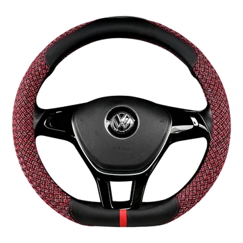 

Carbon fiber car leather steering wheel cover Hand-stitched Car For Subaru WRX (STI) 2015-2019 Levorg 2014-2019