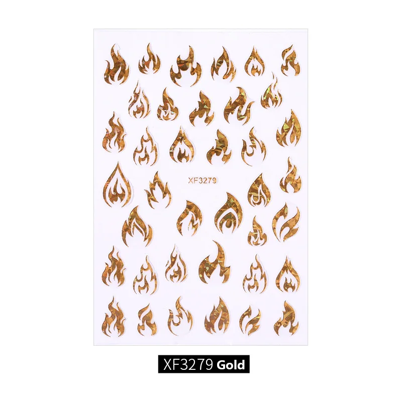 XF3279GOLD Сушеный Цветок 3D украшение для ногтей натуральный цветочный стикер смешанный сухой цветок лист Сделай Сам дизайн ногтей наклейки ювелирные изделия УФ гель лак маникюр - Цвет: XF3279GOLD