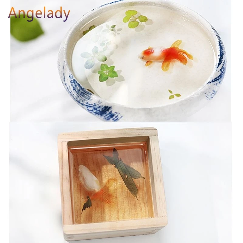

5Pcs 3D Leaves Clear Water Grass Film Sticker For Resin Goldfish Painting Jewely JUL3