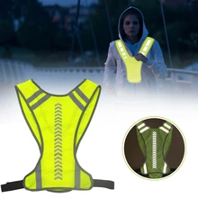 

Reflective Vest with Pocket Safety Security Sports Vest for Outdoor Night Riding Jogging Biking Motorcycle Walking