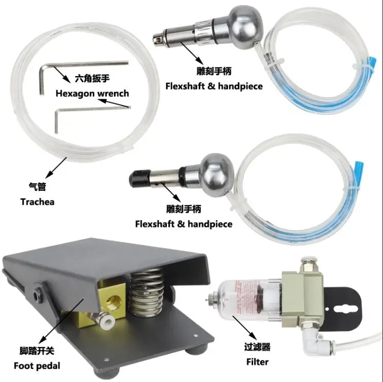 New Type 0-8000 strokes /min Pneumatic Engraving Tools Jewelry Engraving machine