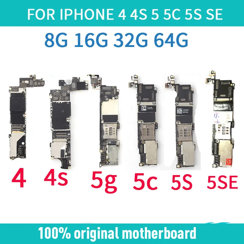 8GB /16GB /32GB for iphone 4 4S 5 5C 5S Motherboard with IOS System Original unlocked Mainboard Full Chips | Мобильные телефоны и