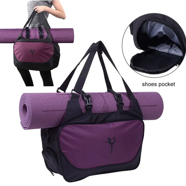 US $14.66 Yoga Mat Bag Fitness Gym Bags For Women 2019 Sac De Sport Men Sports sporttas Bag Bolsa Deporte Muj