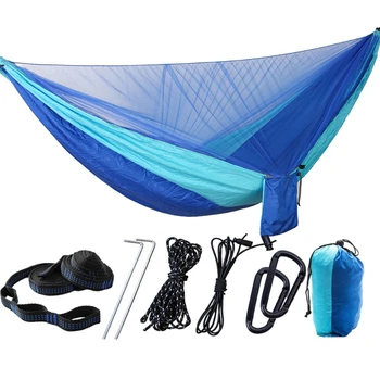 

Portable Camping Hammock With Mosquito Net Outdoor Hiking Hammock Tent Swing