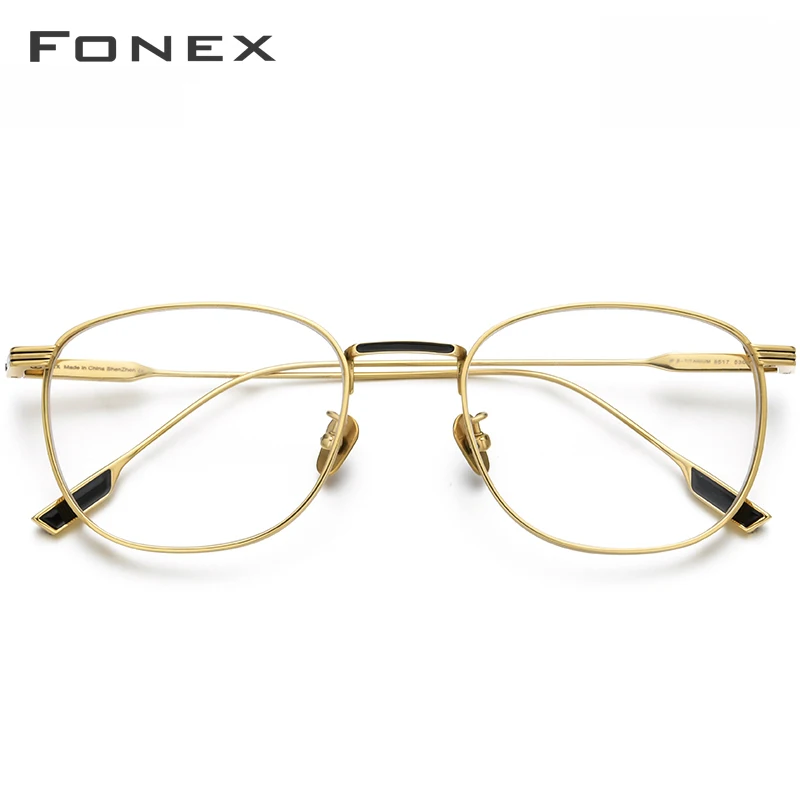 FONEX, оправа для очков из чистого титана, Женские винтажные круглые очки для близорукости, оптические очки по рецепту для мужчин, новые овальные очки 8517