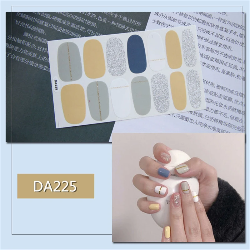 Nusx Fashion Full Cover Nail Polish Wraps Adhesive Nail Stickers Nail Art Decorations Manicure Tools For 2