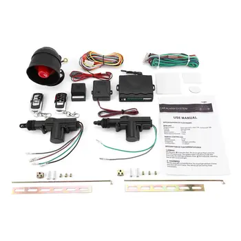 

Universal Vehicle Remote Central Lock Keyless Entry System 2 Car Door Remote Central Locking Kit + Anti-theft Alarm Tool Set