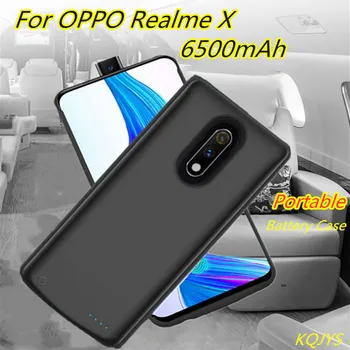 

KQJYS 6500mAh Portable Backup Battery Charging Cover for OPPO Realme X Battery Case Shockproof Battery Charger Case for Realme X
