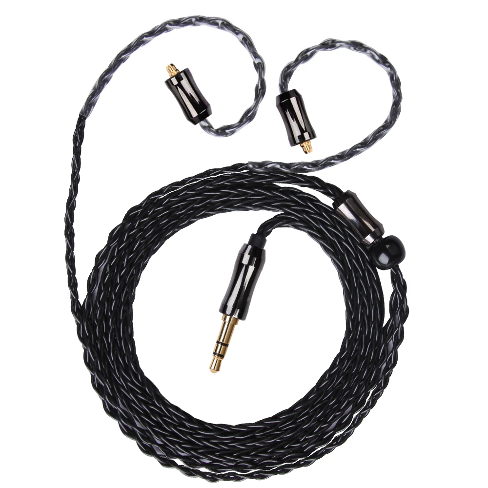 FDBRO MMCX 2Pin 8Core 6N Single Crystal Copper Silver Plated Cable 2.5/3.5/4.4mm Balanced Cable For SE846 SE535 H2 H3 ue900 zs10