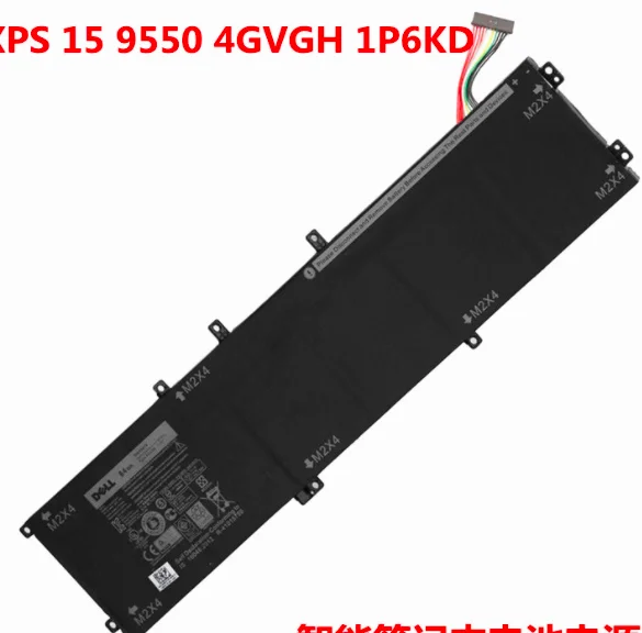 4GVGH Аккумулятор для ноутбука DELL Precision 5510 XPS 15 9550 series 1P6KD T453X 11,4 V 84WH