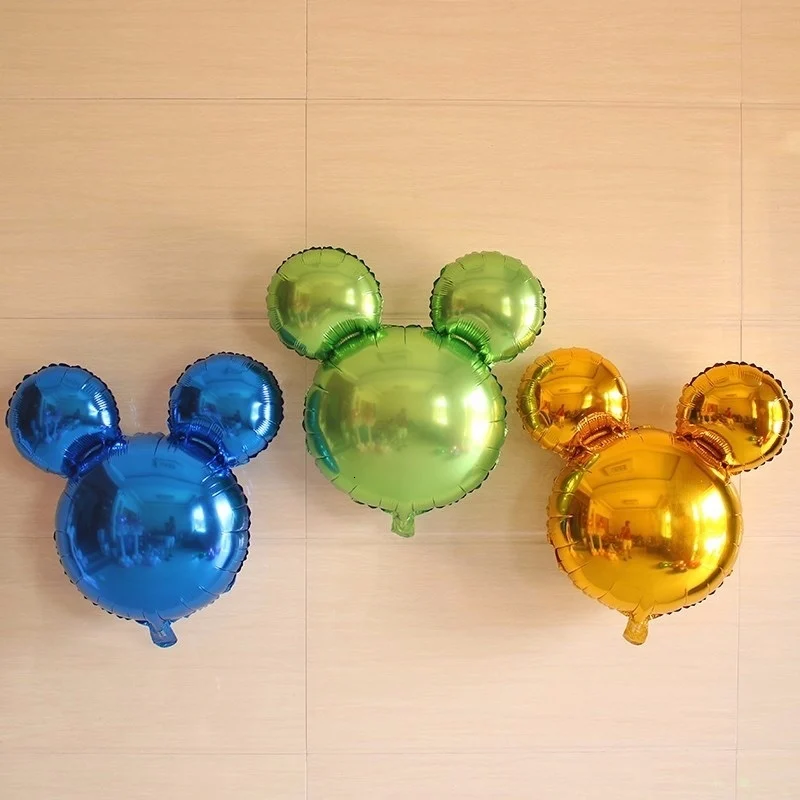 

10pcs 18inch Mickey Mouse Head Foil Balloons Birthday Party Decorations Kids Helium Globos Children's Day Baby Shower Kids Toys