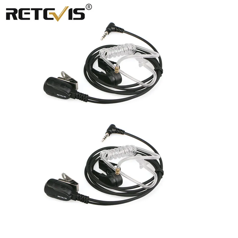 2 шт. наушники Retevis EA011Y с микрофоном PTT 3 5 мм 1 контактные для рации YAESU VERTEX|Запчасти и аксессуары раций| |