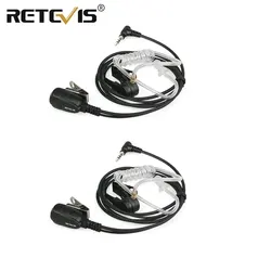 Retevis EA011Y auriculares con micrófono PTT de 3,5mm, auriculares de 1 Pin para YAESU VERTEX VXT 20, Retevis RT40, RB615, RB15, walkie talkie, 2 uds.
