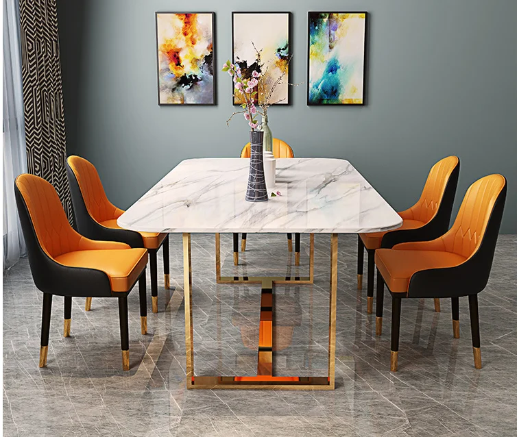 

Light luxury dining table simple postmodern round table multi-functional furniture with turntable retractable rotary household d