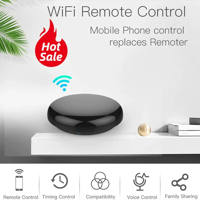 Tuya Smart Wireless WiFi-IR Remote Controller WiFi Infrared Compatible For Alexa Echo Google Home Life | Электроника