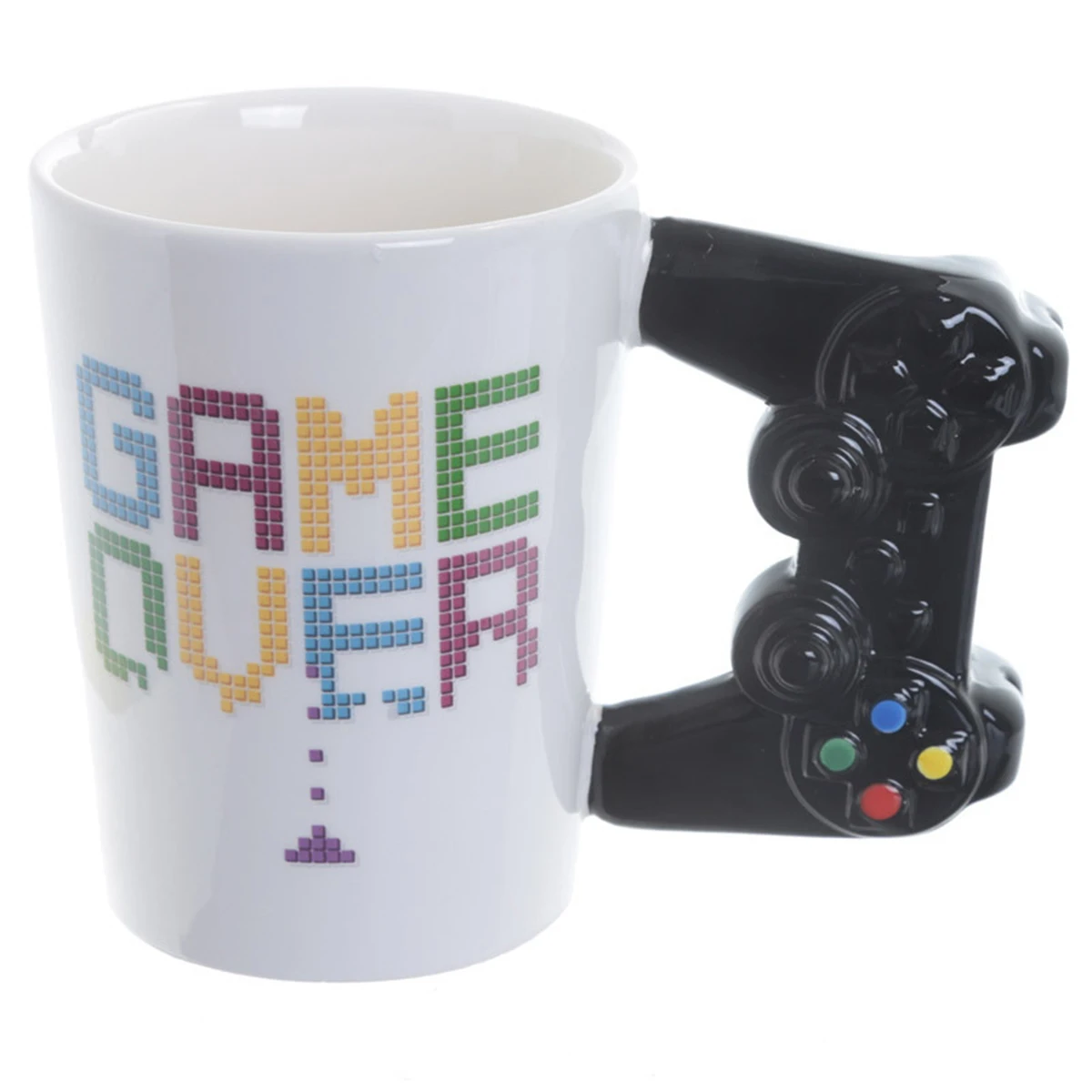 

380mL Game Over Coffee Mug 3D Game Controller Handle Mug Ceramic Cup Milk Tea Coffee Mugs Game Player Birthday Christmas Gift
