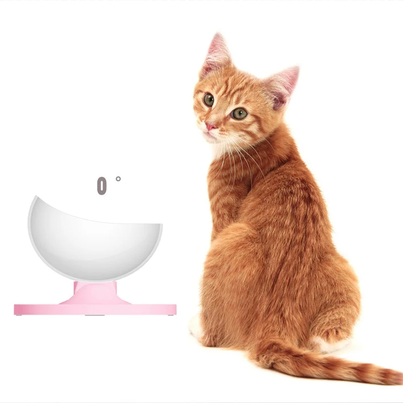 Pet Feeder Регулируемая многоугольная кошачья чашка для закусок с противоскользящим резиновым ковриком для ног, светильник красный/белый/синий