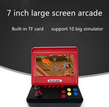 

Powkiddy 7 inch big screen retro mini handheld arcade for GBA nostalgic game console support TF card extended TV projection out