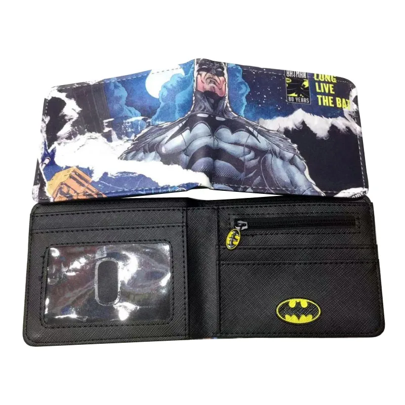 Кошелек «Бэтмен», отделение для кредитных карт, карман для монет, мультфильм, комиксы, символ, Би-фолд, мужской - Цвет: 01