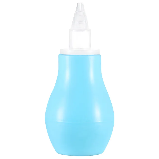 Neonatal Infant Silicone Nasal Aspirator Pump Type Cold Nasal Mucus Cleaner Antibackflow Baby Nasal Aspirator Safe Vacuum Sucker Blue-1