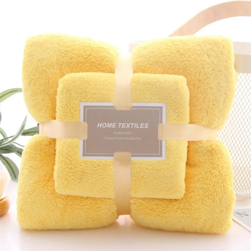 19 Colors Coral Fleece Microfiber Towel Set 70x140cm 35x75cm Solid Face Hand Towel Set Strong Absorbent Cotton Towel Cotton Face Towels Face Towel Microfiber Cleaning Towel Microfiber Hair Towel