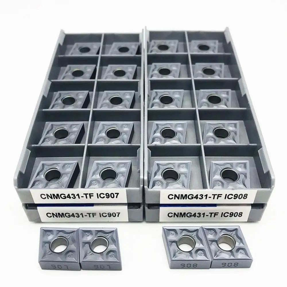 

Токарный инструмент CNMG120404 TF IC907 IC908, режущая вставка CNMG 120404, карбидная вставка, токарный инструмент, токарная вставка CNMG