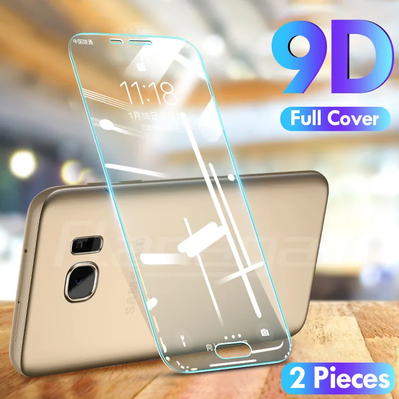 

2-1Pcs Full Tempered Glass For Samsung Galaxy J4 J6 Plus J8 A6 A8 A7 2018 Screen Protector For Samsung A5 A3 A7 2017 Glass Film