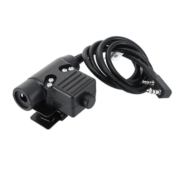 

80cm K-Type PTT Cable Military Adapter Z113 Standard Version for Walkie Talkie Kenwood TYT F8 for BAOFENG 5R Radio