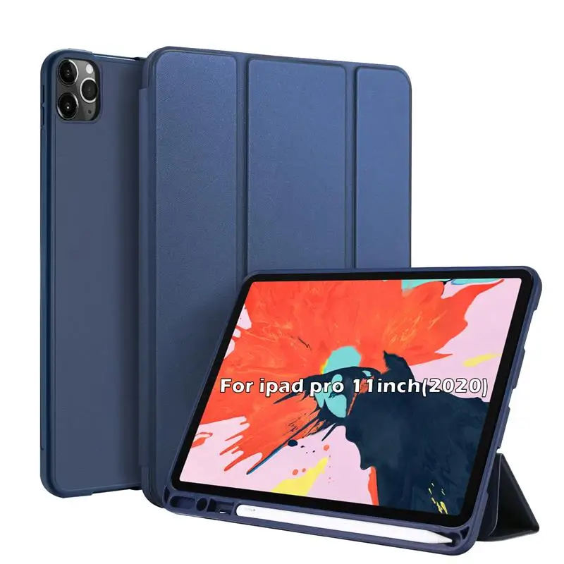 

For 2020 iPad Pro 11" Case with Pen Holder Smart Wake Sleep Tablet Flip Protector Cover for Apple iPad Pro 11 Case 2020 funda