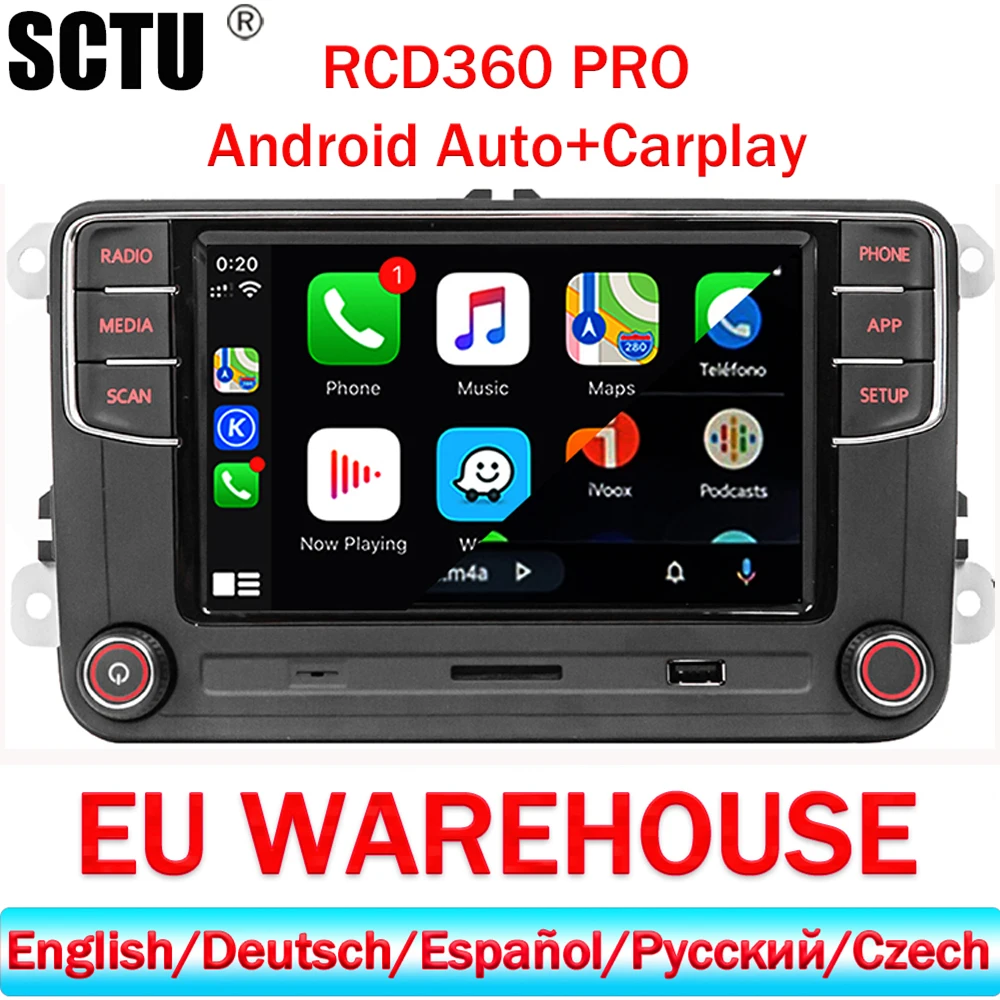 RCD360 PRO автомобильный радиоприемник Carplay Android авто для VW Polo 5 6 Golf Passat Caddy Tiguan Touran Eos